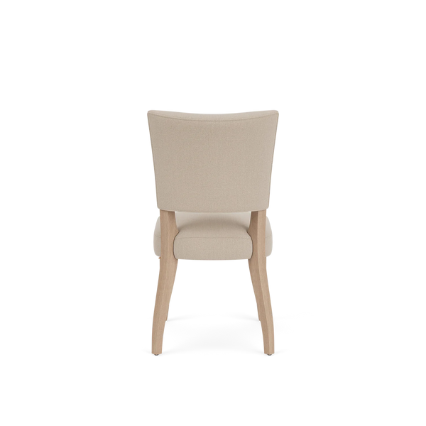 Neptune Furniture_Upholstery_Upholstered dining & bar stools default Renewed Mowbray Chairs, Heavyweight Linen Millet, Vintage Oak Legs