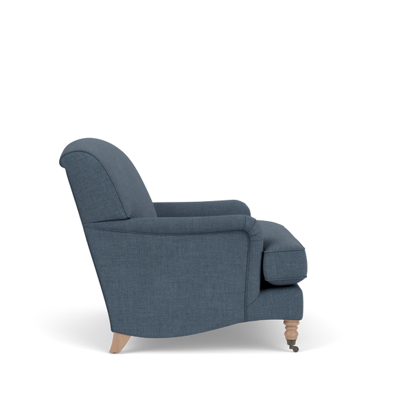 Renewed Olivia Loveseat - Signature Linen Denim - Natural Oak Legs