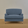 Renewed Olivia Loveseat - Signature Linen Denim - Natural Oak Legs