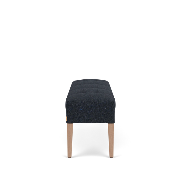 Neptune Furniture_Upholstery_Foot stools default Renewed Rupert Stool - HARRIS TWEED Bilberry - Natural Oak Legs