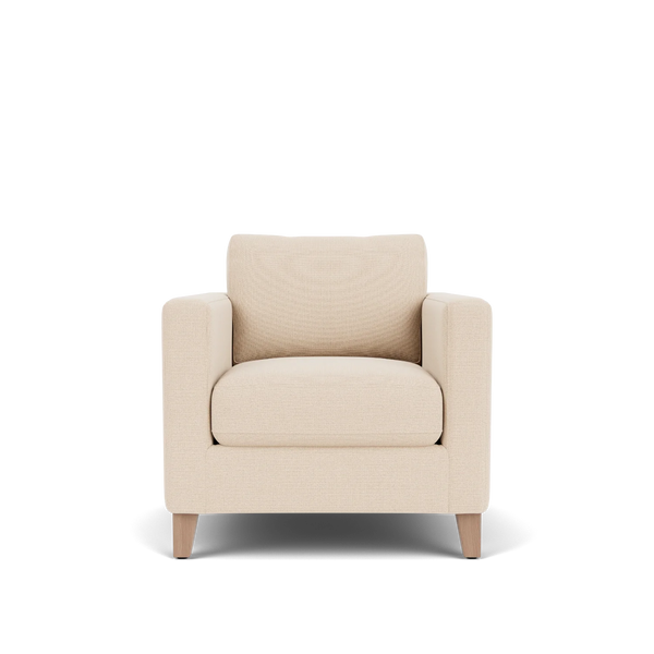 Renewed Shoreditch Armchair - Hvyweight Lin Pale Oat - Natural Oak