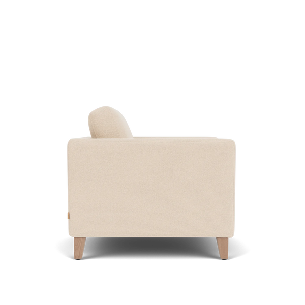 Renewed Shoreditch Armchair - Hvyweight Lin Pale Oat - Natural Oak