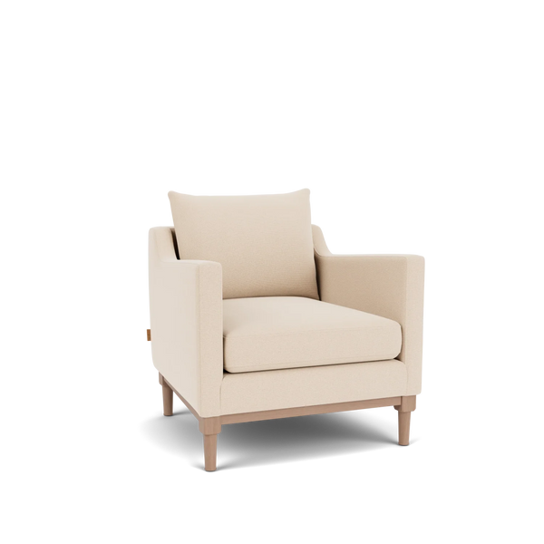 Renewed Shoreditch Armchair - Hvyweight Lin Pale Oat - Natural Oak