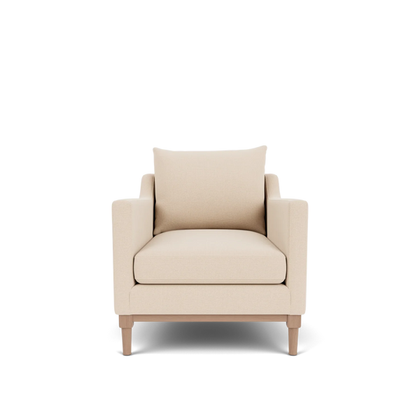 Renewed Shoreditch Armchair - Hvyweight Lin Pale Oat - Natural Oak