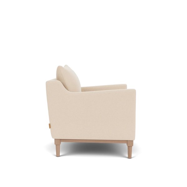 Renewed Shoreditch Armchair - Hvyweight Lin Pale Oat - Natural Oak