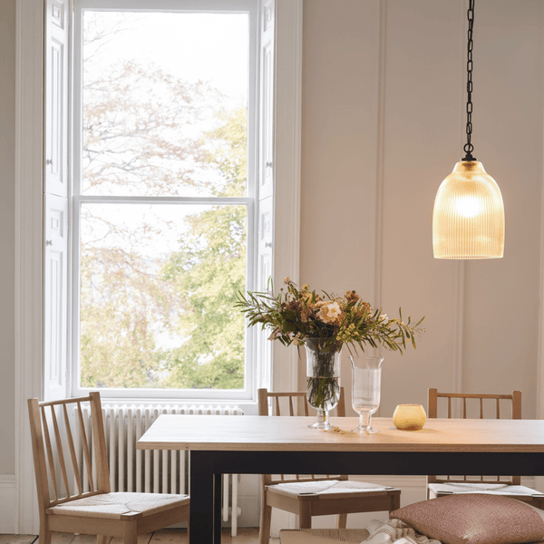Neptune Accessories_Lighting_Pendants default Shaftesbury Small Flutted Glass Pendant Light, Bronze