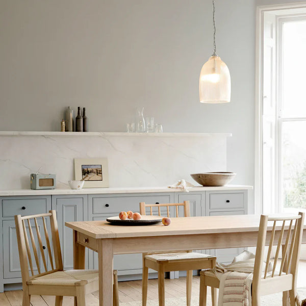 Neptune Accessories_Lighting_Pendants default Shaftesbury Small Flutted Glass Pendant Light, Chrome