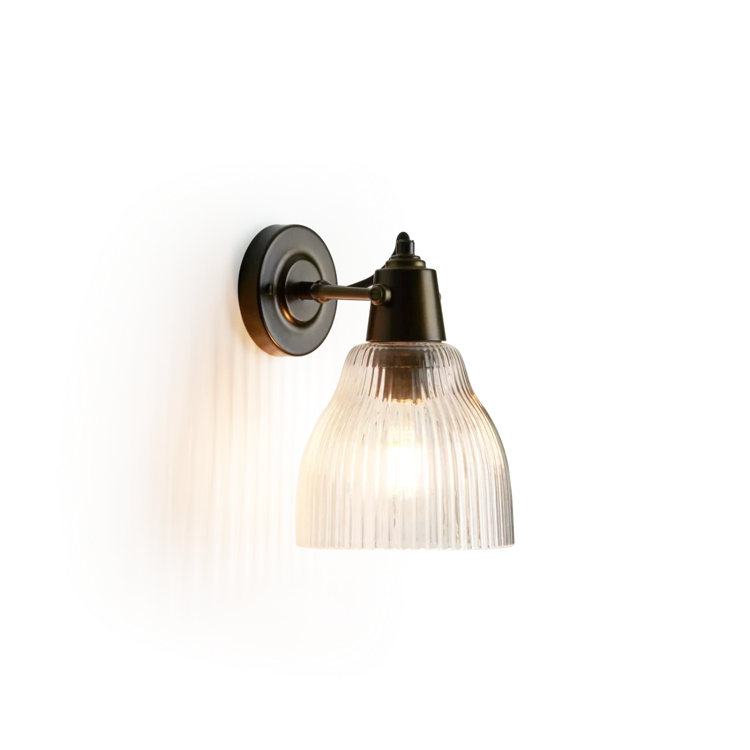 Neptune Accessories_Lighting_Wall lights default Shaftesbury Flutted Glass Wall Light, Bronze