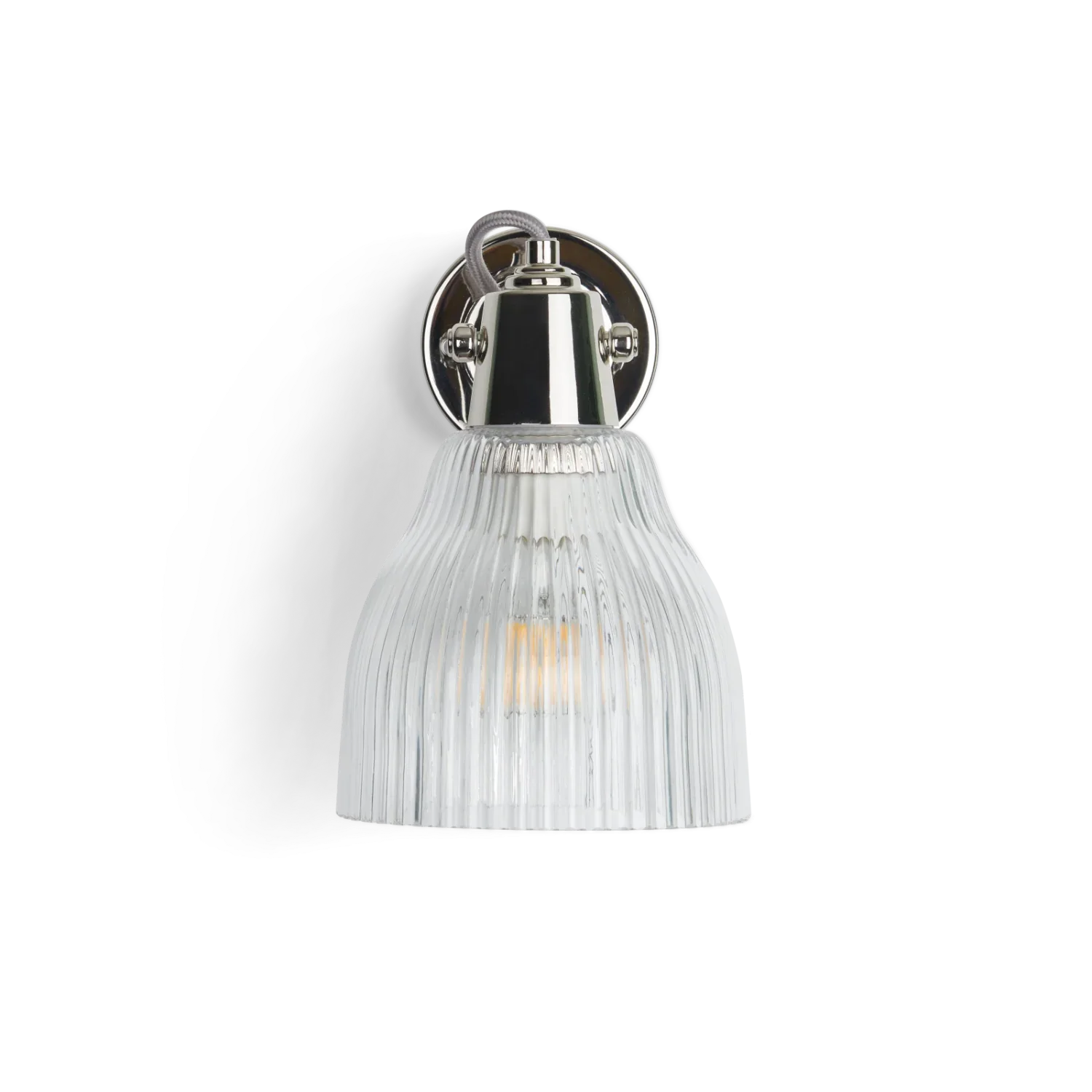 Neptune Accessories_Lighting_Wall lights default Shaftesbury Flutted Glass Wall Light, Chrome