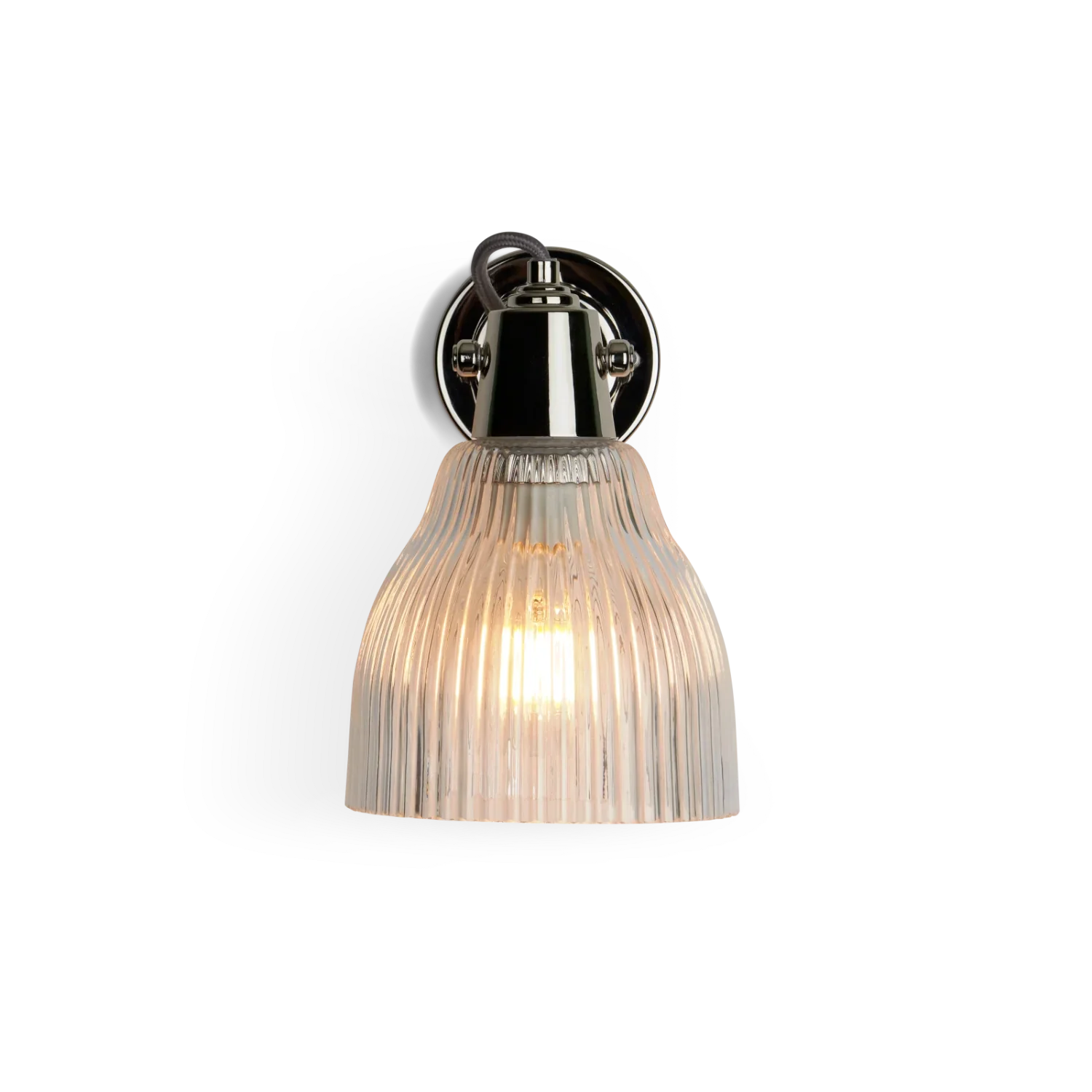 Neptune Accessories_Lighting_Wall lights default Shaftesbury Flutted Glass Wall Light, Chrome