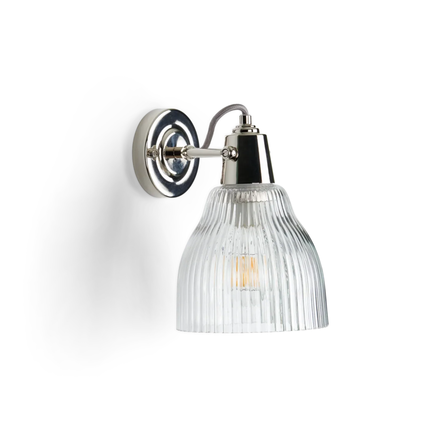 Neptune Accessories_Lighting_Wall lights default Shaftesbury Flutted Glass Wall Light, Chrome
