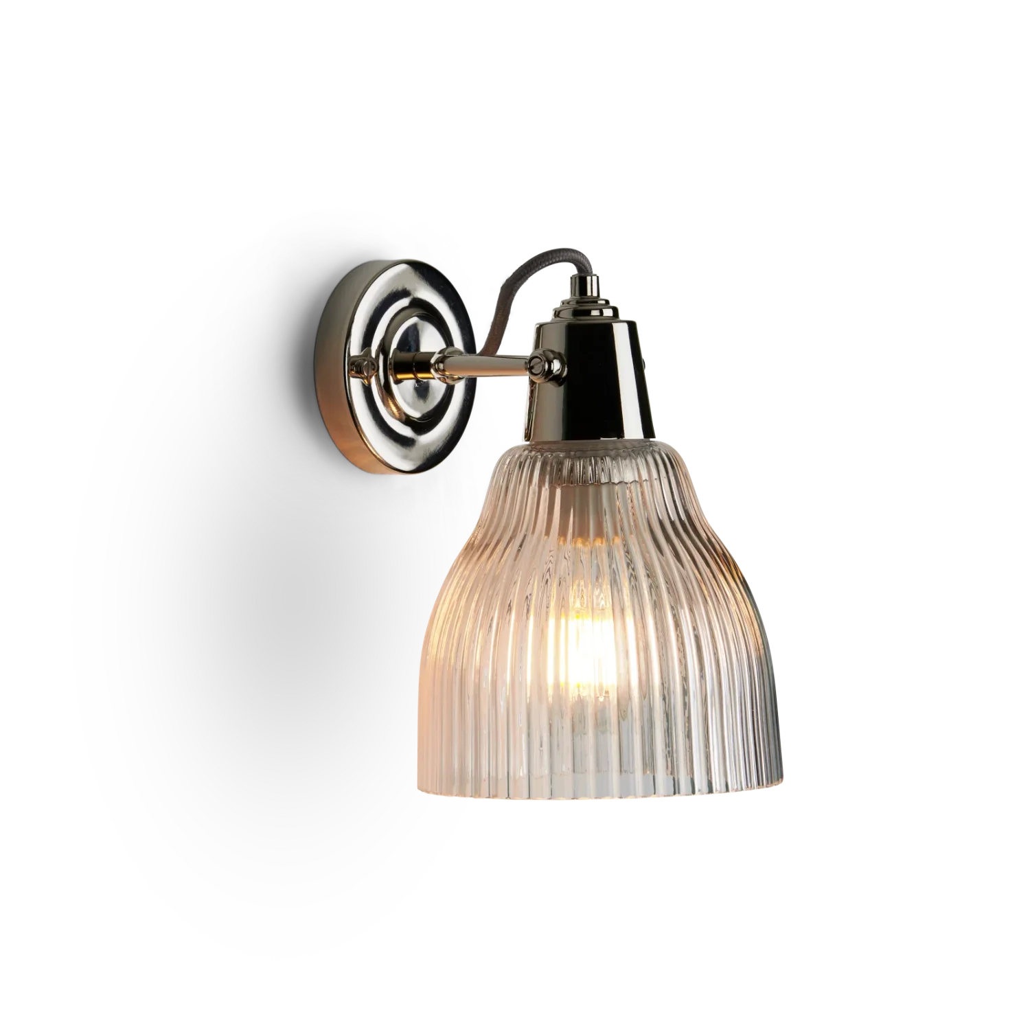 Neptune Accessories_Lighting_Wall lights default Shaftesbury Flutted Glass Wall Light, Chrome
