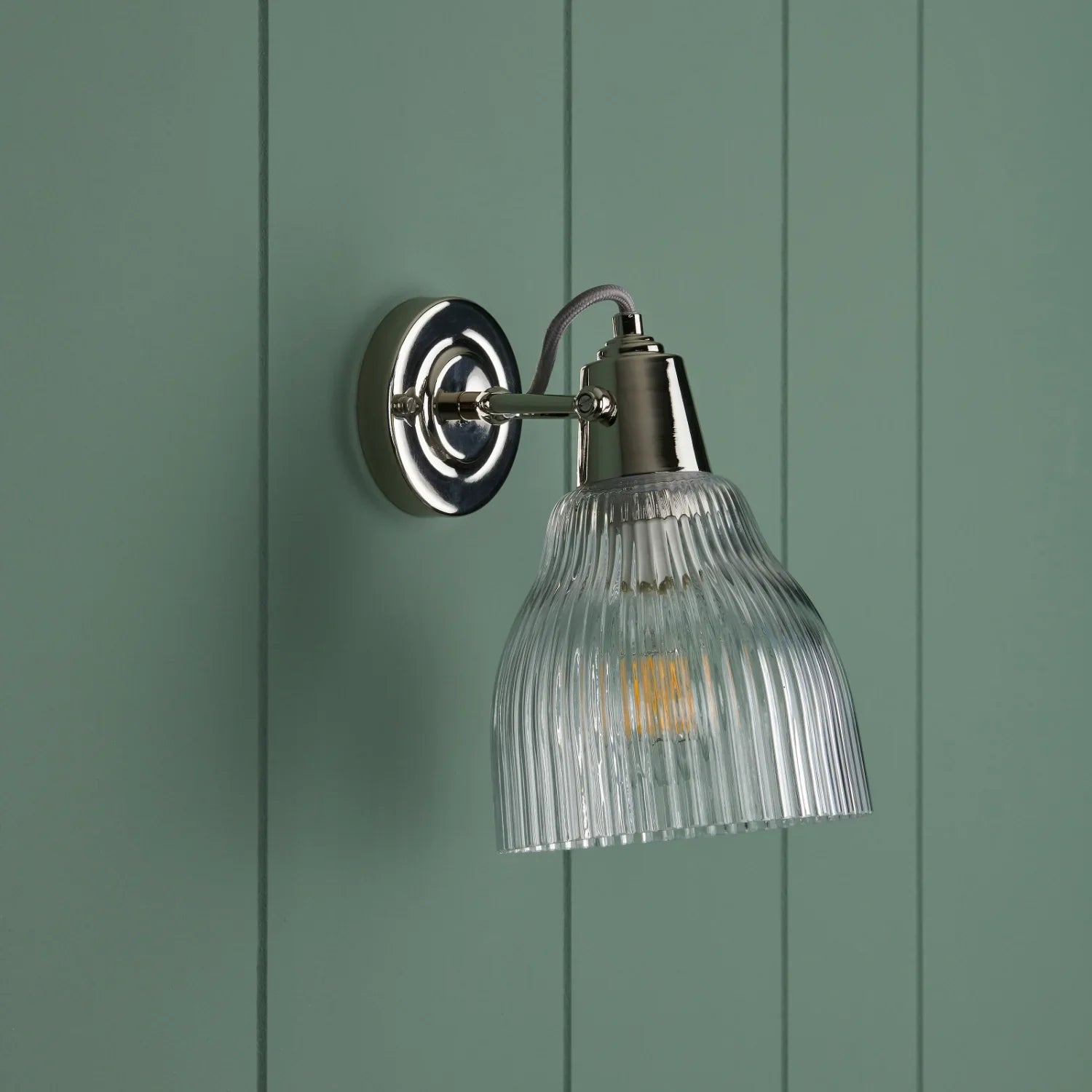 Neptune Accessories_Lighting_Wall lights default Shaftesbury Flutted Glass Wall Light, Chrome