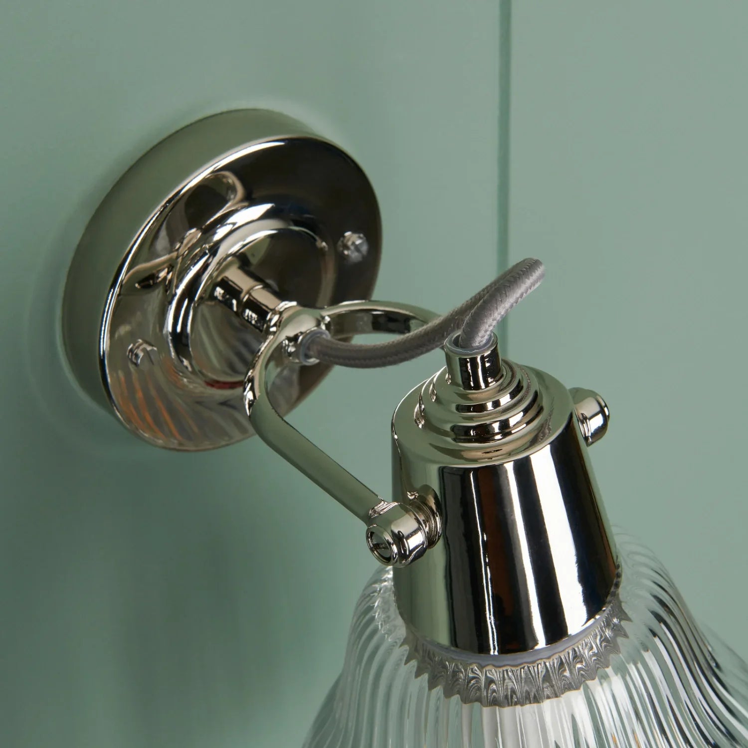 Neptune Accessories_Lighting_Wall lights default Shaftesbury Flutted Glass Wall Light, Chrome