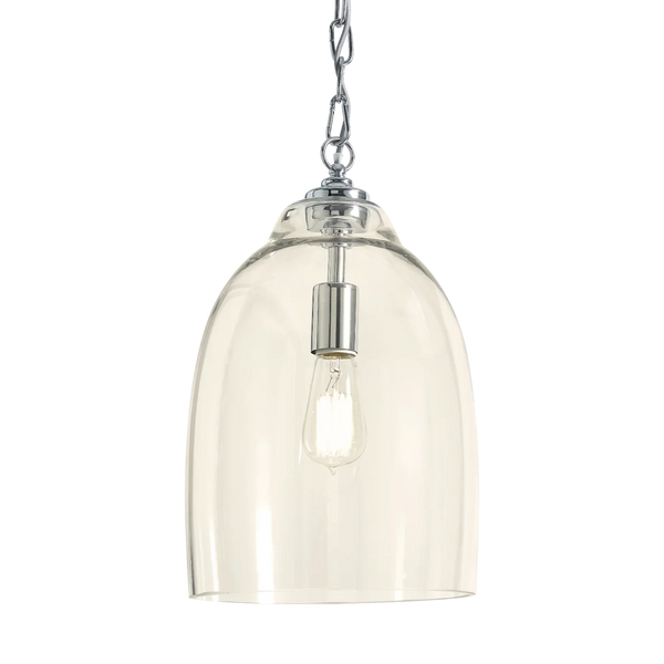 Neptune Accessories_Lighting_Pendants Small Shaftesbury Glass Pendant Light, Chrome