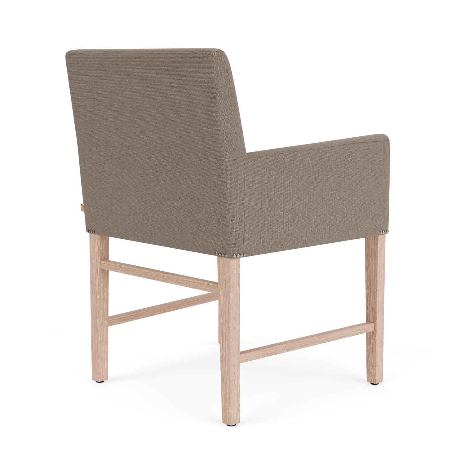 Neptune Furniture_Upholstery_Upholstered dining & bar stools default Shoreditch Carver Chair, Heavyweight Linen in Spelt - Vintage Oak Legs