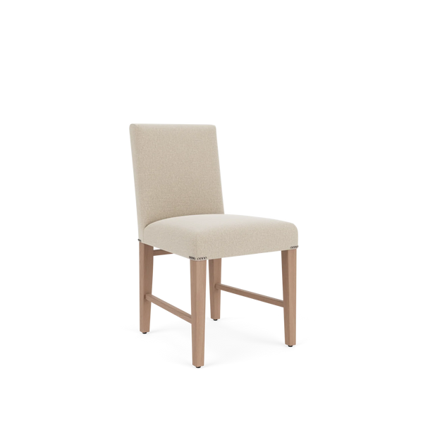 Shoreditch Dining Chair, Linara Linen Natural - Natural Oak Legs