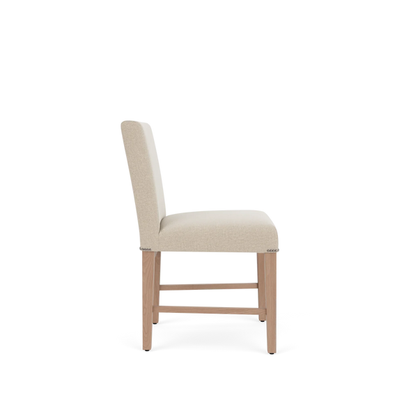 Shoreditch Dining Chair, Linara Linen Natural - Natural Oak Legs
