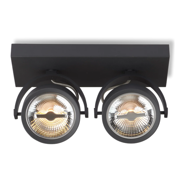 Neptune Accessories_Lighting_Pendants Double Soane Black Surface Mounted Ceiling Spotlight