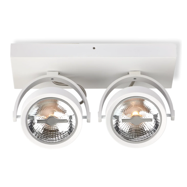 Neptune Accessories_Lighting_Pendants Double Soane White Surface Mounted Ceiling Spotlight