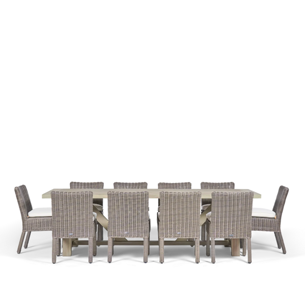 Neptune Seasonal_Garden_Outdoor dining tables default Stanway 10 Seater Teak Garden Dining Set with Toulston Chairs