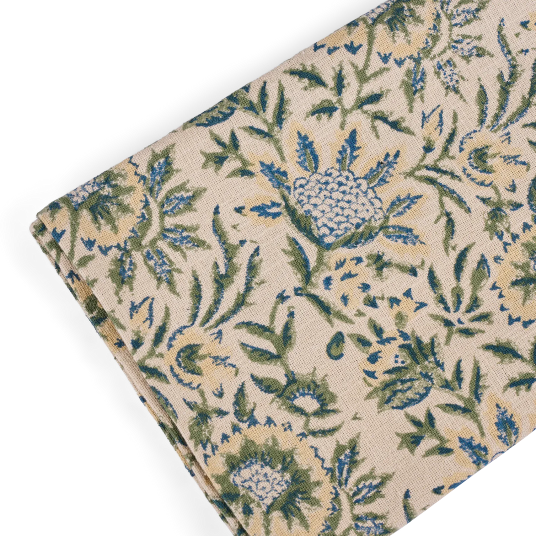 Sylvie Cotton Linen Table Runner, 350cm – Neptune