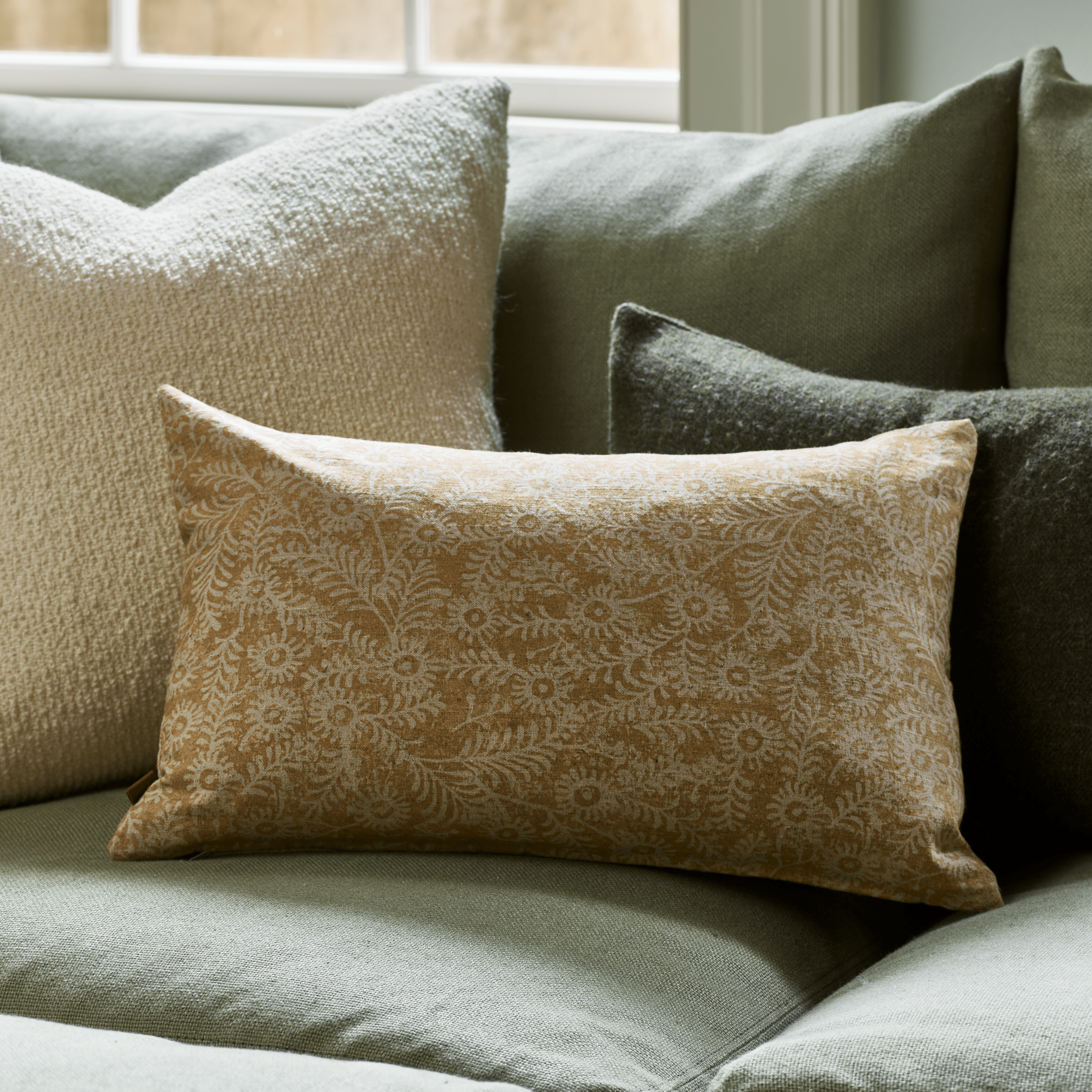Neptune Cushions 35x55cm / Orla Saffron Grace Cushion, Orla