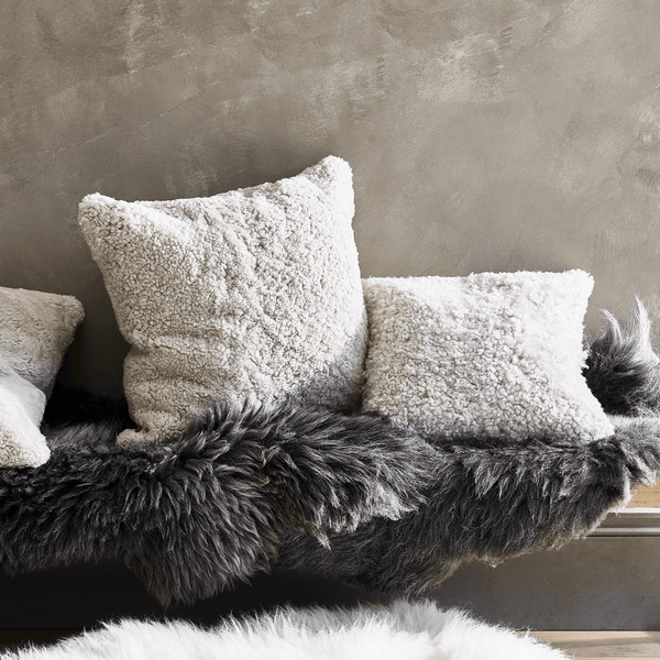 Neptune Cushions 57x57cm Tussock Sheepskin Cushion