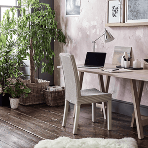 Hebden Trestle Table, Chalked Oak Legs