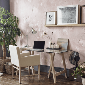 Hebden Trestle Table, Chalked Oak Legs