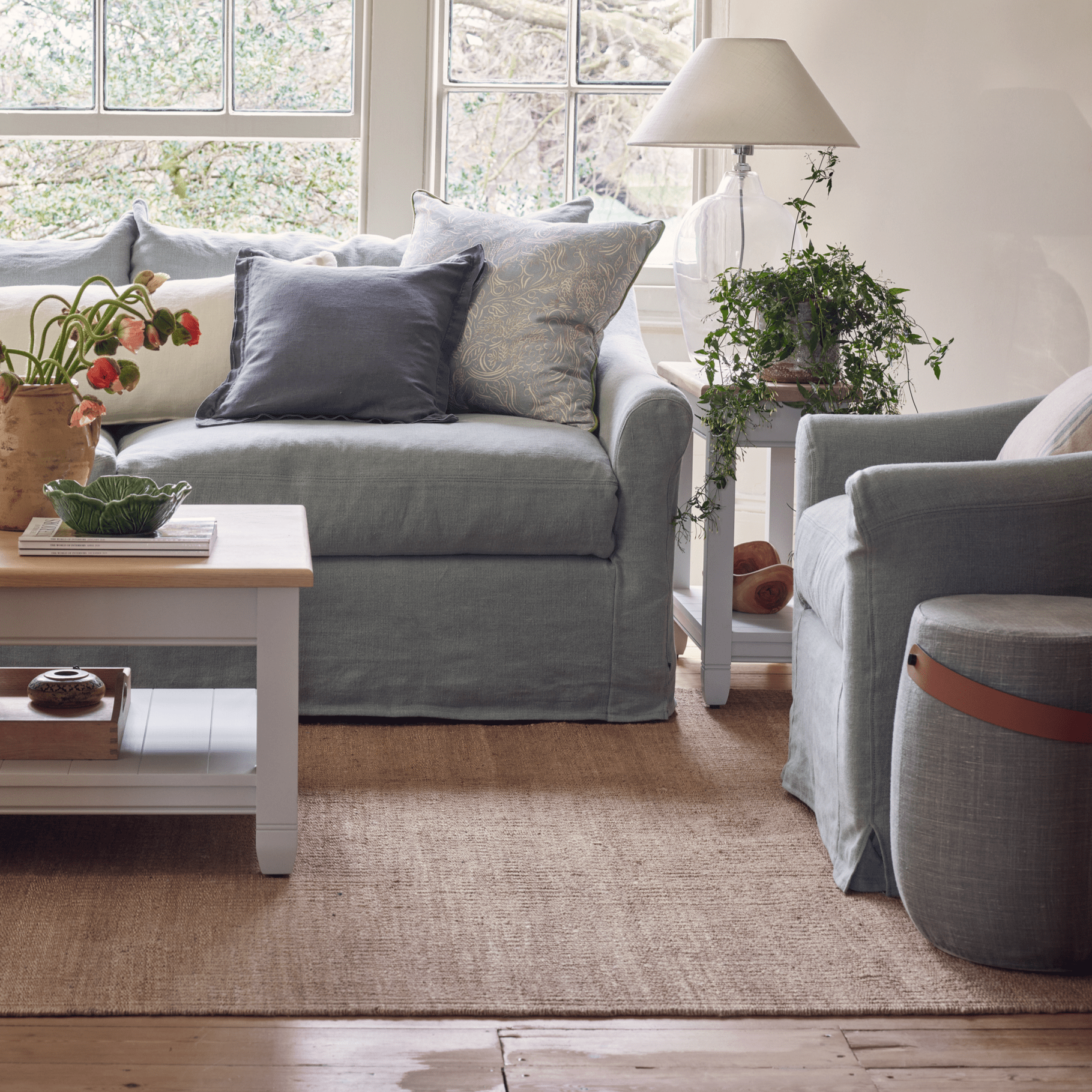 Neptune Decorating_Interior decoration_Fabric by the metre default Fabric By The Metre, Chloe Linen - Ash