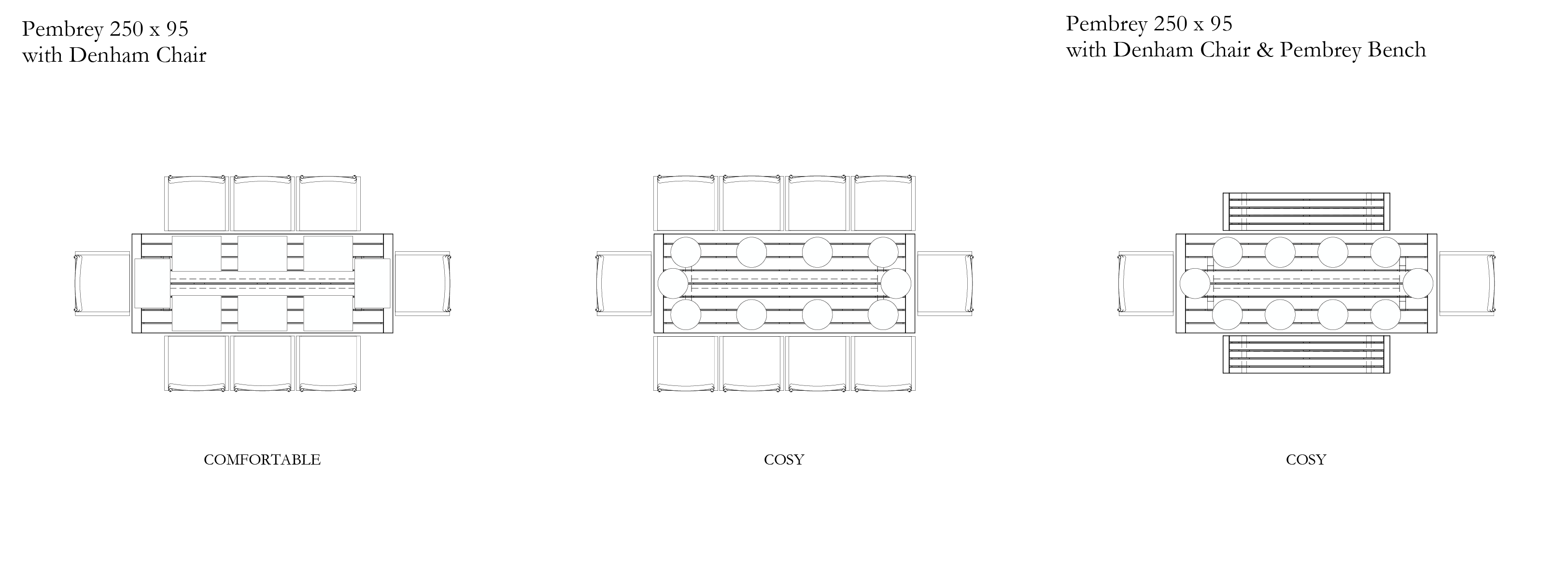 Neptune Garden Sets Pembrey Table & Denham Chairs Set