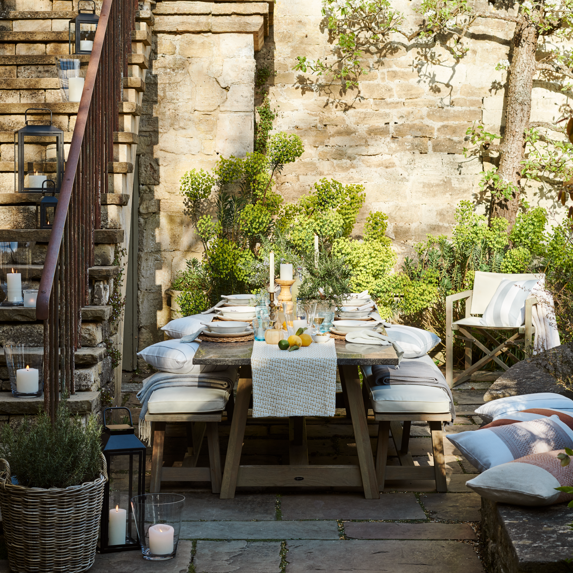 Neptune Garden Sets Granite tabletop Stanway Table & Bench Set