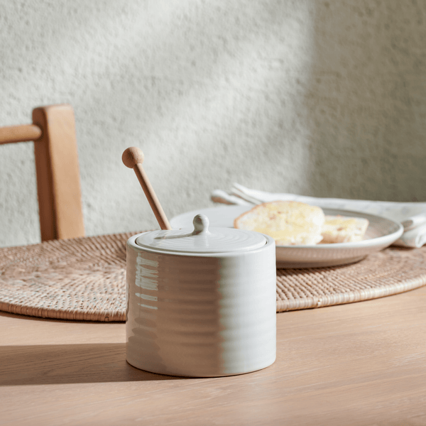 Neptune Serveware Lewes Honey Pot with Wooden Drizzler