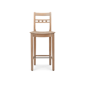 Suffolk High Back Bar Stool, Oak