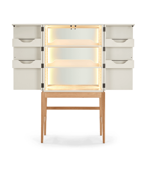 Neptune Storage Ardingly Cabinet with Marble Base & Mirrored Back