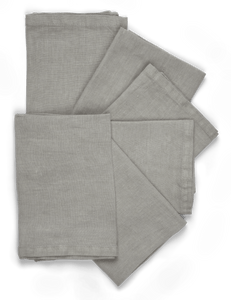 Neptune Table Linen & Accessories Mist Emily Linen Napkins, Set of 6